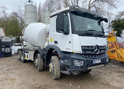 1 off Used MERCEDES / SCHWING-STETTER AM8FHCLL 8m3 Standard Transit Concrete Mixer (WX17 YSS)